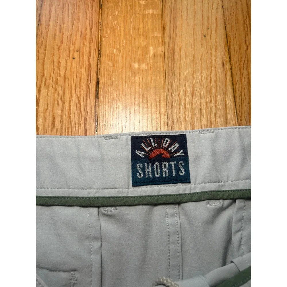 Faherty All Day Shorts Mens 34 Light Gray Hybrid Stretch Chino 9
